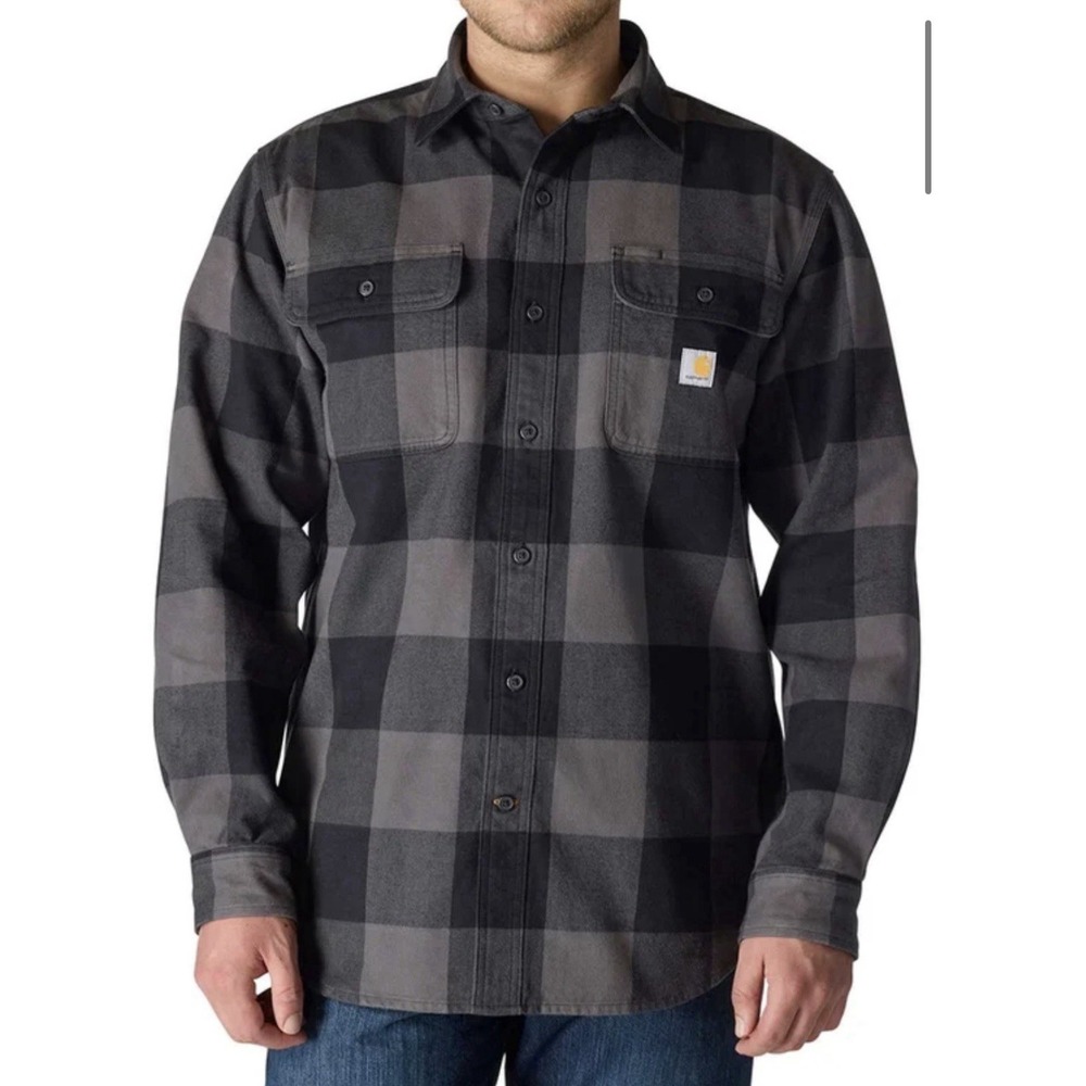 Carhartt LOOSE FIT HEAVYWEIGHT FLANNEL LONG-SLEEVE BUFFALO PLAID SHIRT 2X